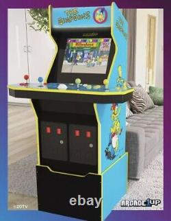 Simpsons Arcade Machine Avec Riser & Light Up Marquee Nouveau