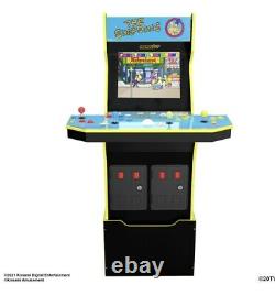 Simpsons Arcade Machine Avec Riser & Light Up Marquee Nouveau