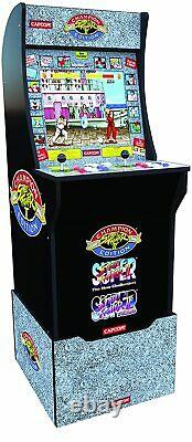 Street Fighter 2 Arcade1up Retro Machine De Jeu Vidéo 4ft 3in1 Arcade Avec Riser