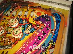 Superman Arcade Pinball Machine Par Atari 1979 (led Sur Mesure Et Excellent État)