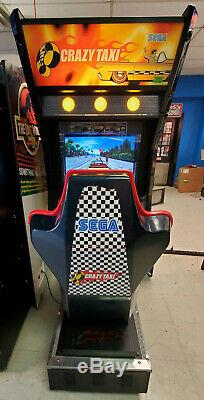 Taxi Arcade Fou Assis Driving Arcade Video Game Machine! Fonctionne Très Bien