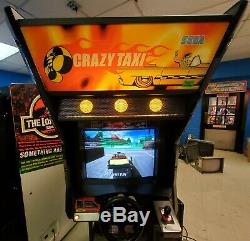 Taxi Arcade Fou Assis Driving Arcade Video Game Machine! Fonctionne Très Bien
