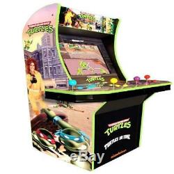 Teenage Mutant Ninja Turtles Arcade1up Retro Gaming Machine De Cabinet Avec Riser Nouveau