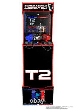 Terminator 2 Arcade1UP Gaming Cabinet Machine avec Riser assorti et Marquee lumineux