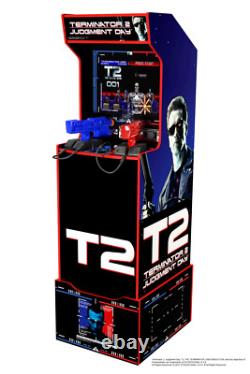 Terminator 2 Arcade1UP Gaming Cabinet Machine avec Riser assorti et Marquee lumineux