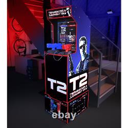 Terminator 2 Arcade1up Gaming Cabinet Machine Matching Riser & Light Up Marquee