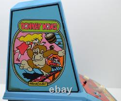 Traduisez ce titre en français : Machine d'arcade miniature Coleco Donkey Kong Tabletop Vintage 1981 Testée et fonctionnelle