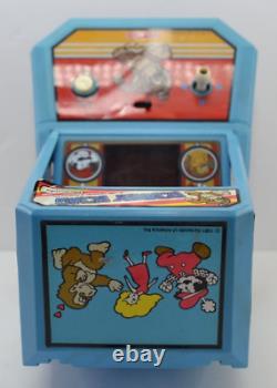 Traduisez ce titre en français : Machine d'arcade miniature Coleco Donkey Kong Tabletop Vintage 1981 Testée et fonctionnelle