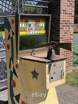 Vintage 1950s Rifle Champ Pièce Exploité 10 Cents Arcade Midway Machine Game