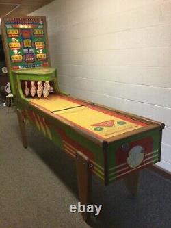 Vintage 1953 United's Imperial Shuffle Alley Puck Bowling Arcade Machine Project