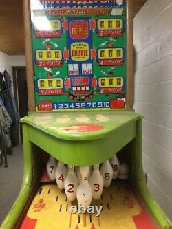 Vintage 1953 United's Imperial Shuffle Alley Puck Bowling Arcade Machine Project