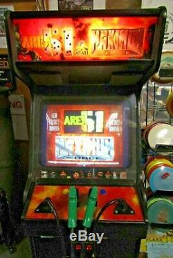 Vintage Atari Area 51 / Maximum Force Double Arcade Machine De Travail De Nice Rare