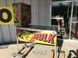 Vintage Original Marvel Gottleib 1979 Incredible Hulk Pinball Machine Re-done