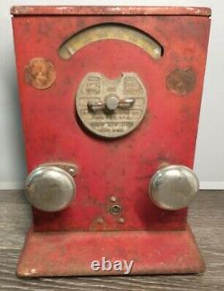 Vtg 1930 Electricity Shock Machine 1c Pièce Op Penny Arcade Carnival Shocker